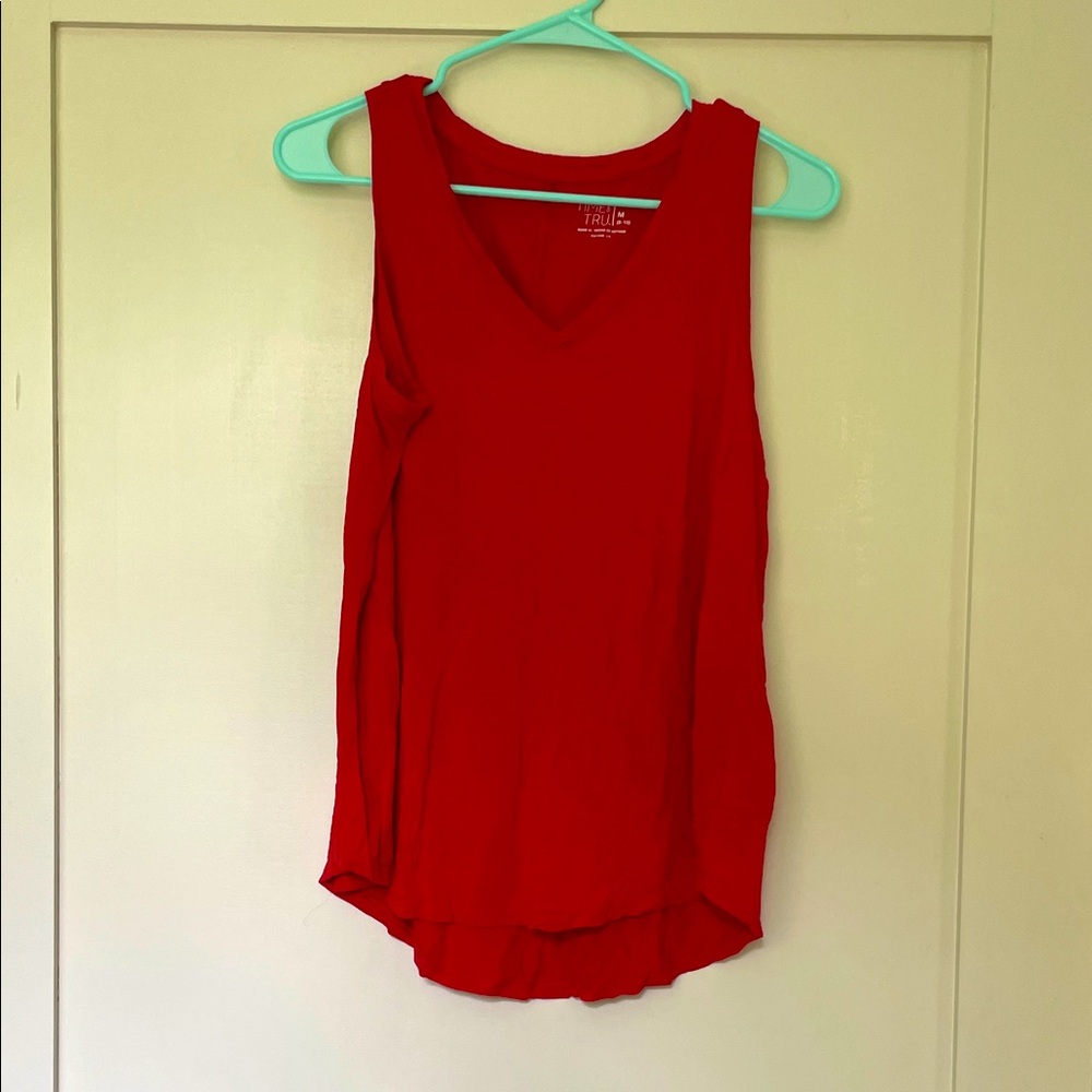 BUNDLE OF 4 Time and Tru Sleeveless V-Neck Tank Top